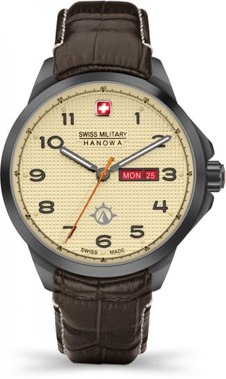 Zegarek męski SWISS MILITARY SMWGB2100340 brązowy klasyczny Swiss Military Hanowa