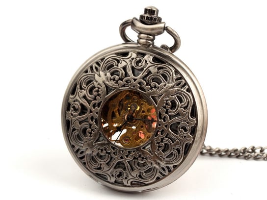 Zegarek na łańcuszku Ażur II, srebrny Drobiny Czasu
