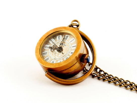 Zegarek na łańcuszku Drobina Księżycowa, złoty Drobiny Czasu