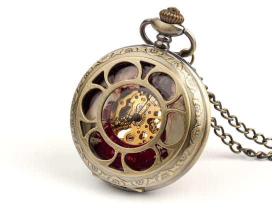 Zegarek na łańcuszku Kwiatowe panienki, złoty Drobiny Czasu