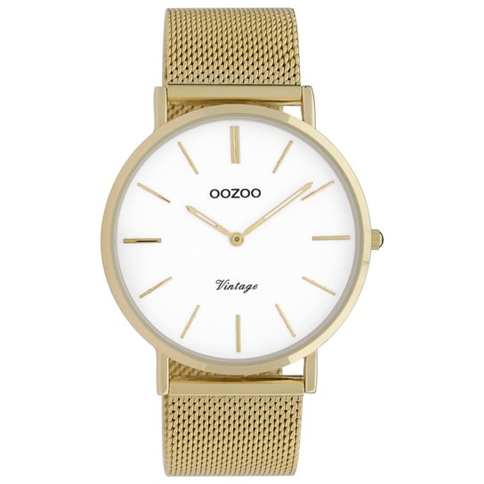 Zegarek na rękę Oozoo w kolorze złotym ze stali nierdzewnej C9909 Vintage Series męski zegarek analogowy UOC9909 Oozoo