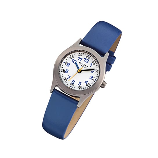 Zegarek na rękę Regent niebieski F-947 dziecięcy analogowy zegarek kwarcowy URF947 Regent