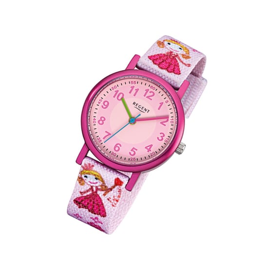 Zegarek na rękę Regent różowy F-949 dziecięcy analogowy zegarek kwarcowy URF949 Regent