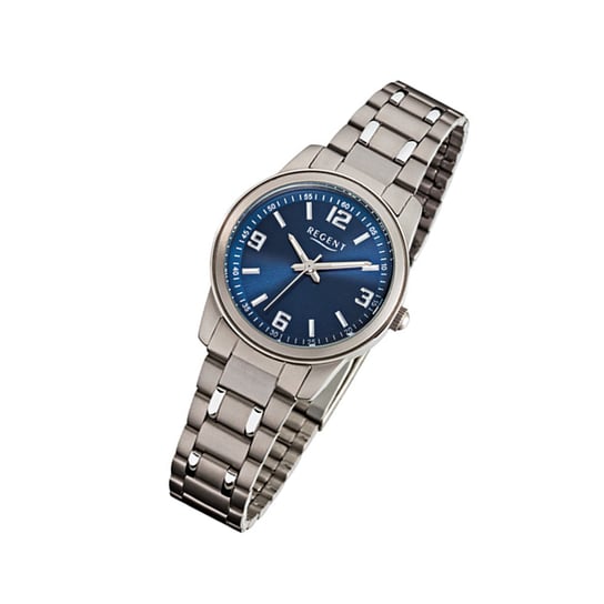 Zegarek na rękę Regent srebrnoszary damski analogowy zegarek F-857 URF857 Regent