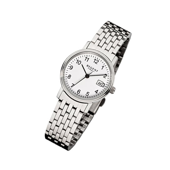 Zegarek na rękę Regent srebrny F-598 damski analogowy zegarek kwarcowy URF598 Regent