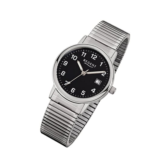 Zegarek na rękę Regent srebrny F-704 męski analogowy zegarek kwarcowy URF704 Regent