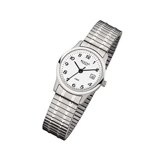 Zegarek na rękę Regent srebrny F-885 damski i męski analogowy zegarek kwarcowy URF885 Regent