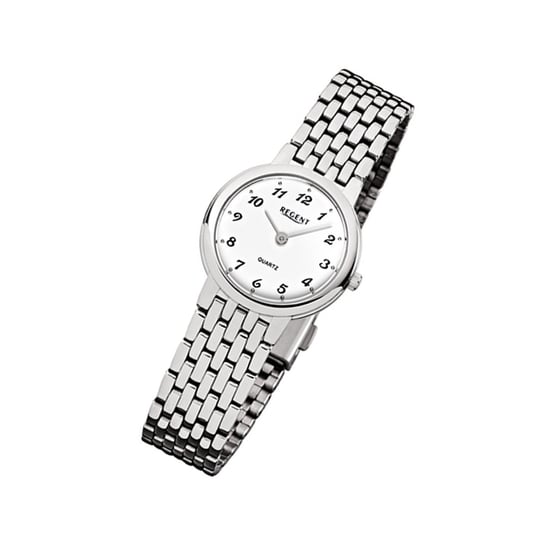 Zegarek na rękę Regent srebrny F-909 damski analogowy zegarek kwarcowy URF909 Regent