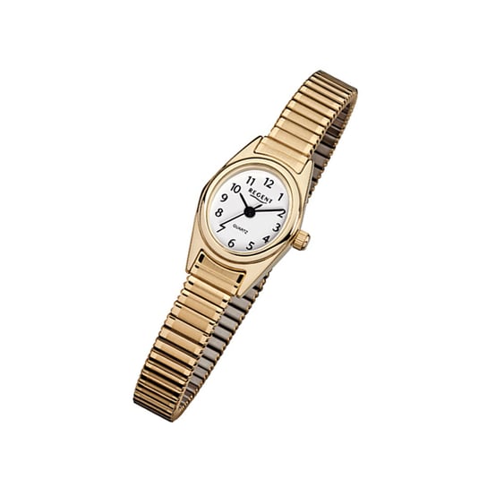 Zegarek na rękę Regent złoty F-263 damski analogowy zegarek kwarcowy URF263 Regent
