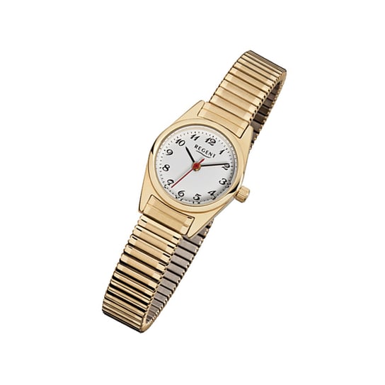Zegarek na rękę Regent złoty F-271 damski analogowy zegarek kwarcowy URF271 Regent