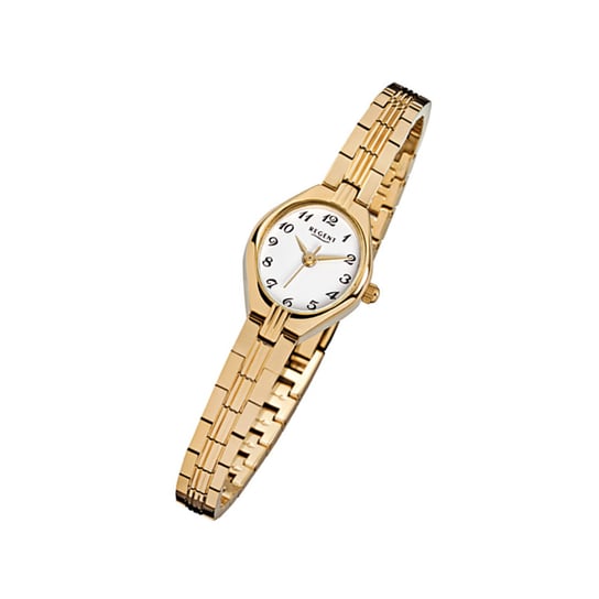 Zegarek na rękę Regent złoty F-303 damski analogowy zegarek kwarcowy URF303 Regent