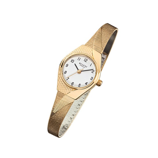 Zegarek na rękę Regent złoty F-745 damski analogowy zegarek kwarcowy URF745 Regent