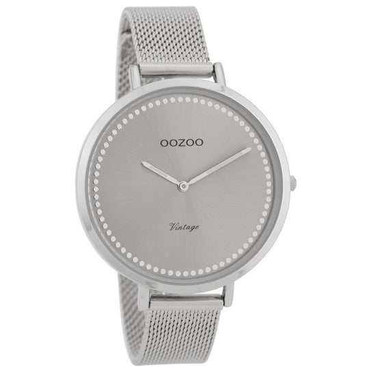 Zegarek Oozoo srebrny zegarek ze stali nierdzewnej C9855 Vintage Series damski zegarek analogowy UOC9855 Oozoo