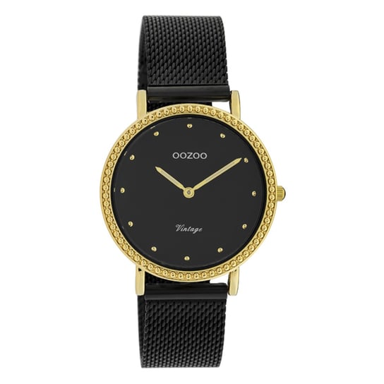 Zegarek Oozoo w kolorze czarnym ze stali nierdzewnej C20058 vintage slim damski zegarek analogowy UOC20058 Oozoo