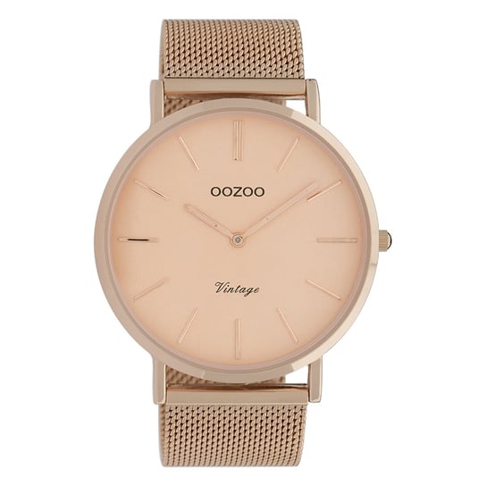 Zegarek Oozoo w kolorze różowego złota ze stali nierdzewnej C9920A Vintage Series damski analogowy zegarek kwarcowy UOC9920A Oozoo