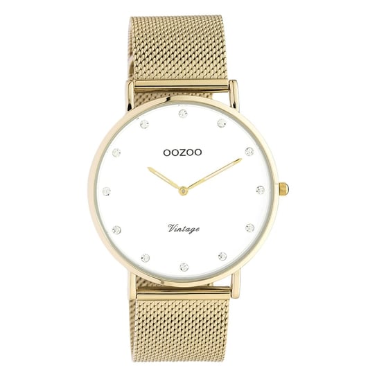 Zegarek Oozoo złoty stal nierdzewna C20236 Vintage Series unisex analogowy zegarek kwarcowy UOC20236 Oozoo