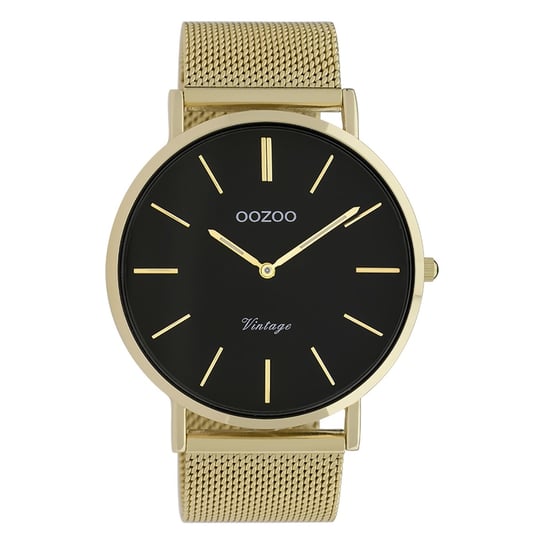 Zegarek Oozoo złoty stal nierdzewna C9912A Vintage Series męski analogowy zegarek kwarcowy UOC9912A Oozoo