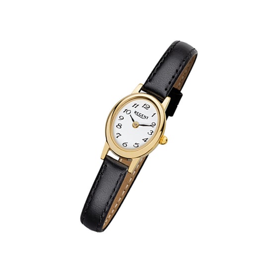 Zegarek Regent czarny F-977 damski analogowy zegarek kwarcowy URF977 Regent