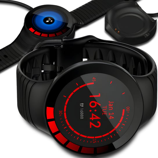 Zegarek Smartwatch Ciśnieniomierz Wodoodporny Duży Puls Unisex Indukcja retoo