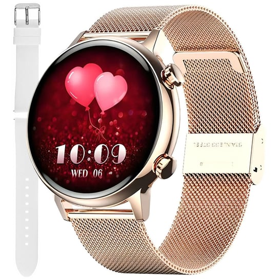 Zegarek Smartwatch Damski Enter SAT.110.1410.532-SET różowe złoto pasek bransoleta zestaw Inna marka