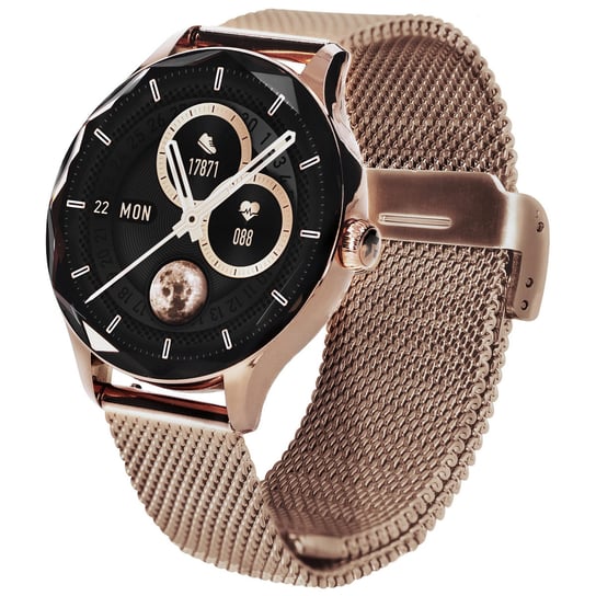 Zegarek Smartwatch Damski Garett 5904238486115 różowe złoto Garett