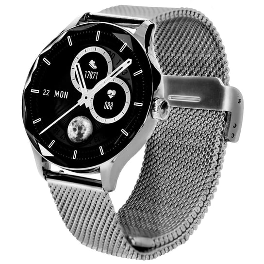 Zegarek Smartwatch Damski Garett 5904238486122 srebrny Garett