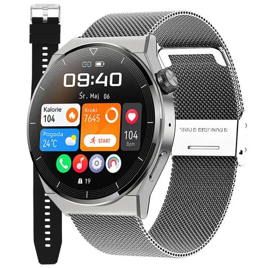 Zegarek Smartwatch Enter SAT.111.1411.534-SET srebrny pasek bransoleta Inna marka