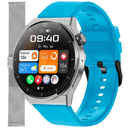 Zegarek Smartwatch Enter SAT.111.237.1411-SET niebieski pasek bransoleta Inna marka