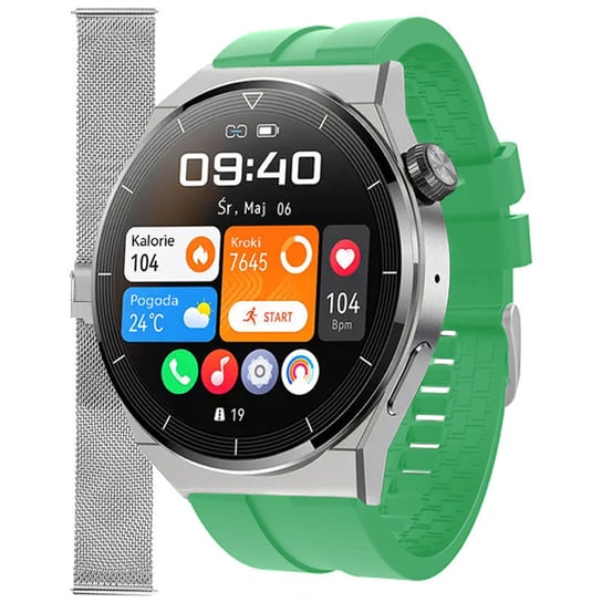 Zegarek Smartwatch Enter SAT.111.5314.1411-SET zielony pasek bransoleta Inna marka