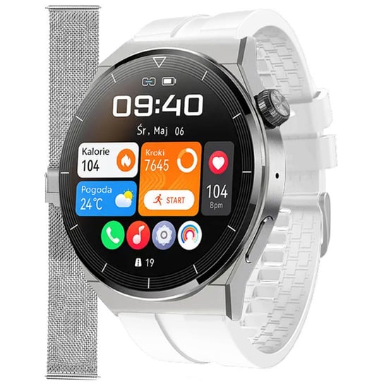Zegarek Smartwatch Enter SAT.111.532.1411-SET biały pasek bransoleta Inna marka