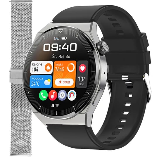 Zegarek Smartwatch Enter SAT.111.534.1411-SET czarny pasek bransoleta Inna marka