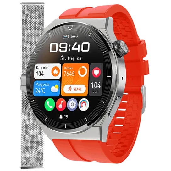 Zegarek Smartwatch Enter SAT.111.535.1411-SET czerwony pasek bransoleta Inna marka