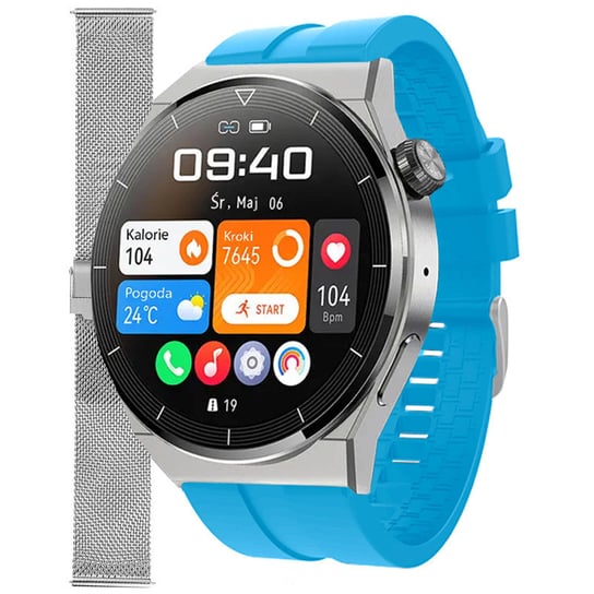 Zegarek Smartwatch Enter SAT.111.537.1411-SET niebieski pasek bransoleta Inna marka