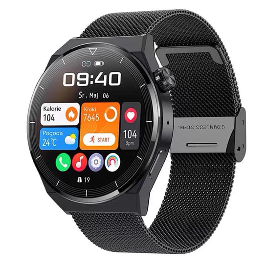 Zegarek Smartwatch Enter SAT.14.144 czarny bransoleta mesh Inna marka