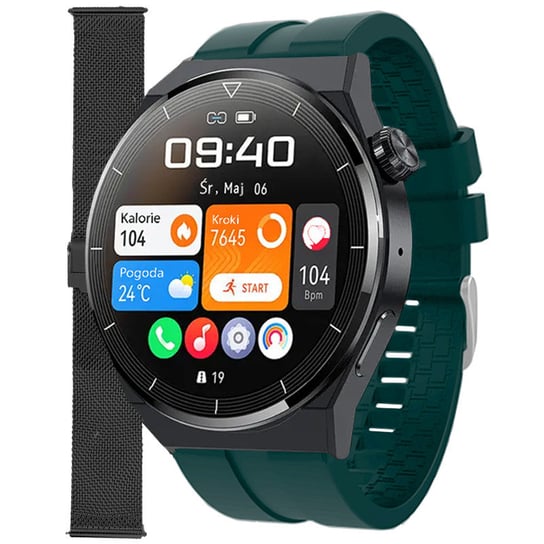 Zegarek Smartwatch Enter SAT.14.5318.144-SET zielony pasek bransoleta Inna marka