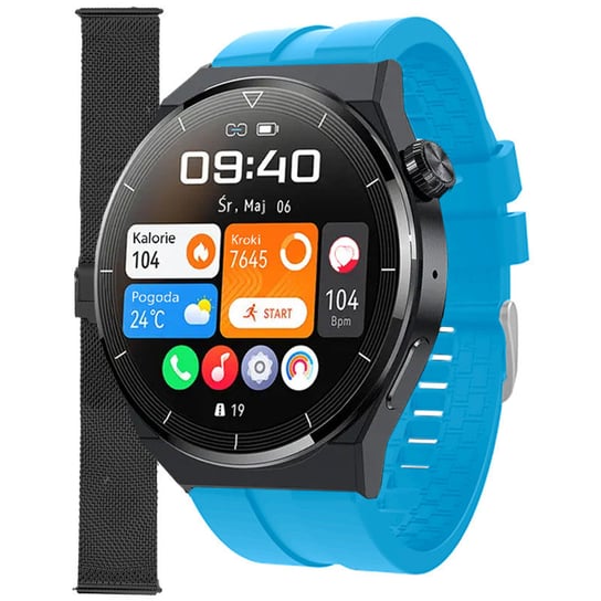 Zegarek Smartwatch Enter SAT.14.537.144-SET niebieski pasek bransoleta Inna marka