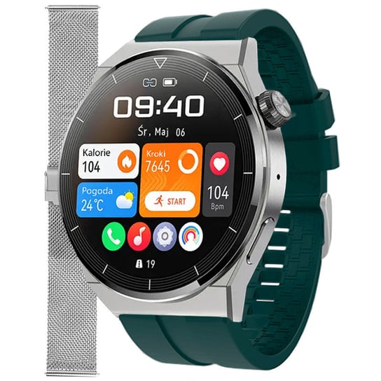 Zegarek Smartwatch Męski Enter SAT.111.5318.1411-SET zielony pasek bransoleta Inna marka