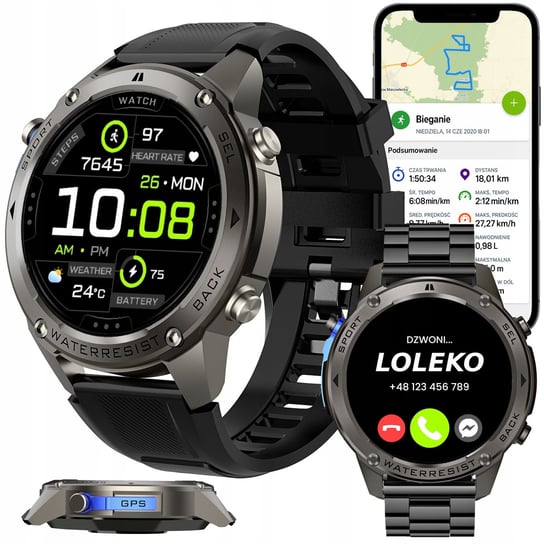 Zegarek Smartwatch Męski Wodoodporny Gps Rozmowy Menu Pl Sport Smart Watch Proventus PL