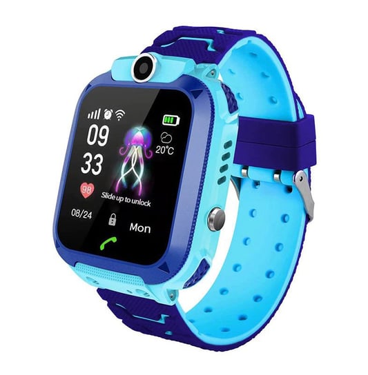 Zegarek smartwatch Q12 dla dzieci wodoodporny niebieski R2 Invest