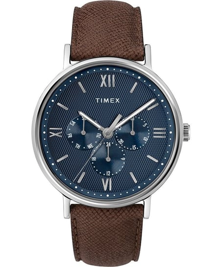 Zegarek Timex Tw2T35100 Męski Brązowy Kwarcowy Timex