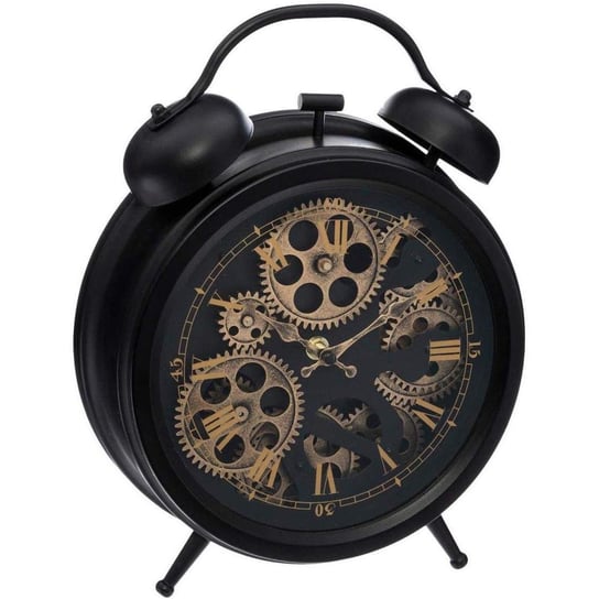 Zegarek z budzikiem ATMOSPHERA, czarno-brązowy, 8x26x33 cm Atmosphera