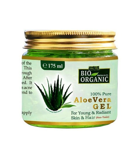 Żel aloesowy Aloe Vera, bio organic, do skóry i włosów, 175 ml, Indus Valley Indus Valley