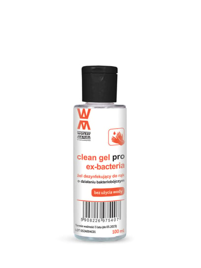 Żel Antybakteryjny do rąk 100ml Clean Gel Pro Worker Inny producent