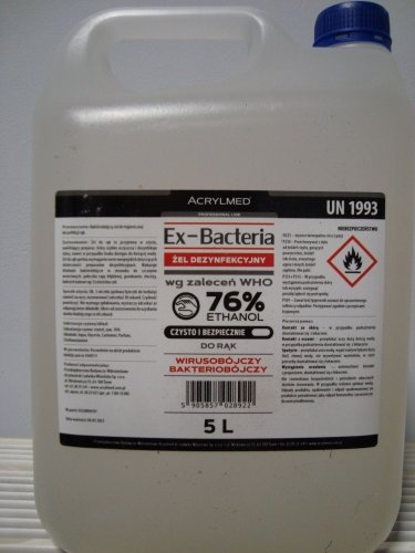 Żel Dezynfekcyjny 3W1 Ex-Bacteria 5L (Vat 8%) Inny producent