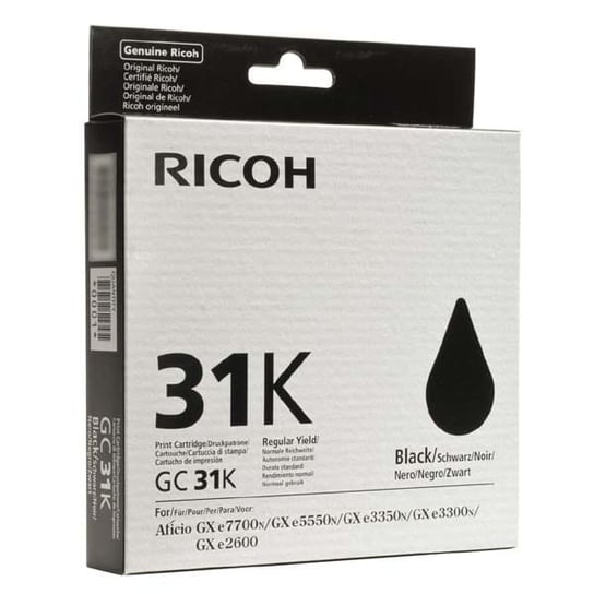 Żel Ricoh GC31K Black 1 920 stron Ricoh