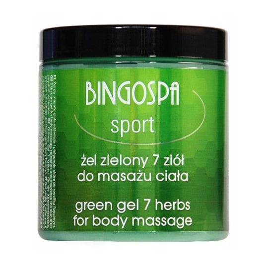 Żel zielony 7 ziół do masażu ciała BINGOSPA sport BINGOSPA