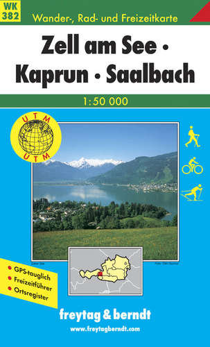 Zell am See Kaprun Saalbach. Mapa 1:50 000 TU FB Freytag + Berndt