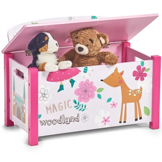 Zeller, Skrzynia na zabawki Girly, 37x50x67 cm, Różowa Zeller