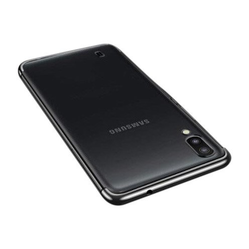 Żelowy pokrowiec etui z metaliczną ramką, Samsung Galaxy A10, czarny Hurtel