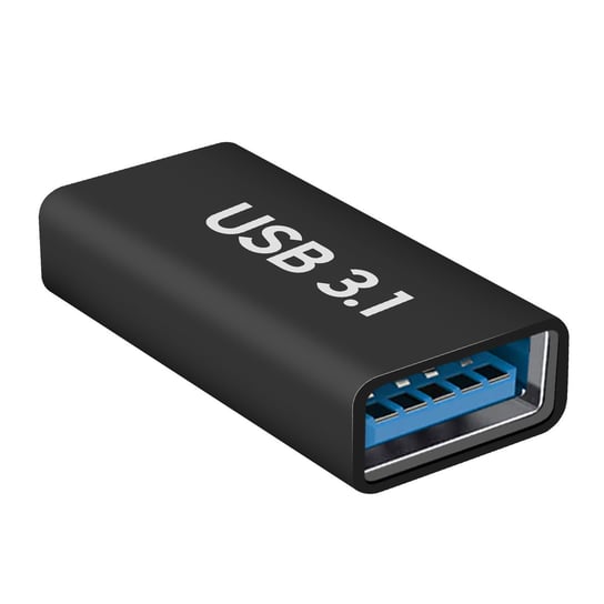 Zenski adapter USB-C na zenski USB 3.1 Szybki transfer 5 Gb/s Kompaktowy czarny Avizar